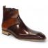 Duca Di Matiste "Pedaso" Chocolate/Brandy Genuine Italian Calf Leather Ankle Boots.